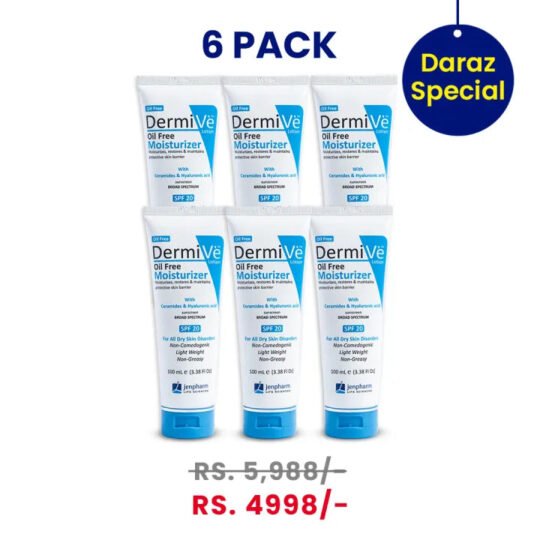Jenpharm – Dermive Oil Free Moisturizer Buy 5 get 1 free (Pack of 6 – 100ml)