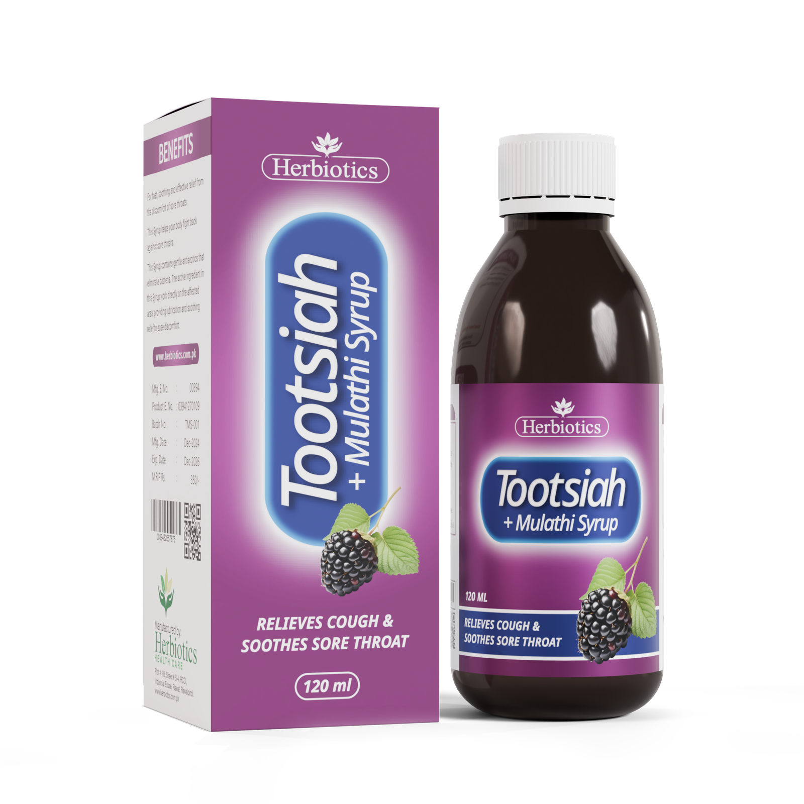 Toot Siah+Mulathi Syrup 120ml Toot Siah+Mulathi Syrup 120ml