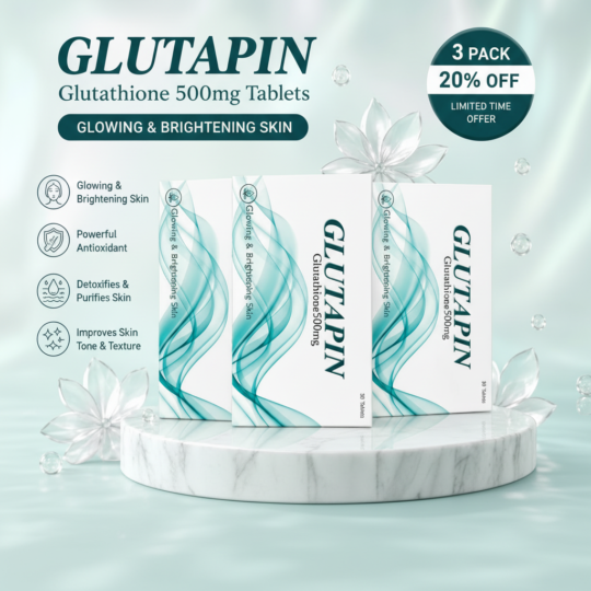 3 x Glutapin Glutathione tablets 500mg 20% Off 3 x Glutapin Glutathione tablets 500mg 20% Off